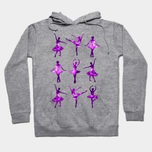 Watercolor Ballerinas (Purple) Hoodie